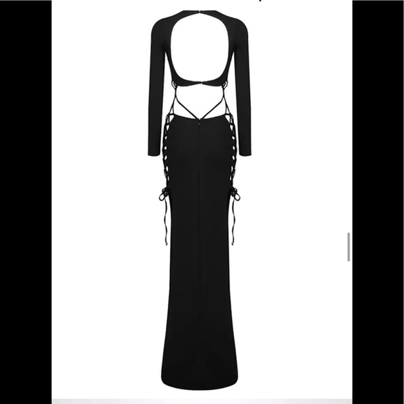 🎉New Black Backless Long Sleeve Sexy 2022 Summer Long Dress - Picture 9 of 15
